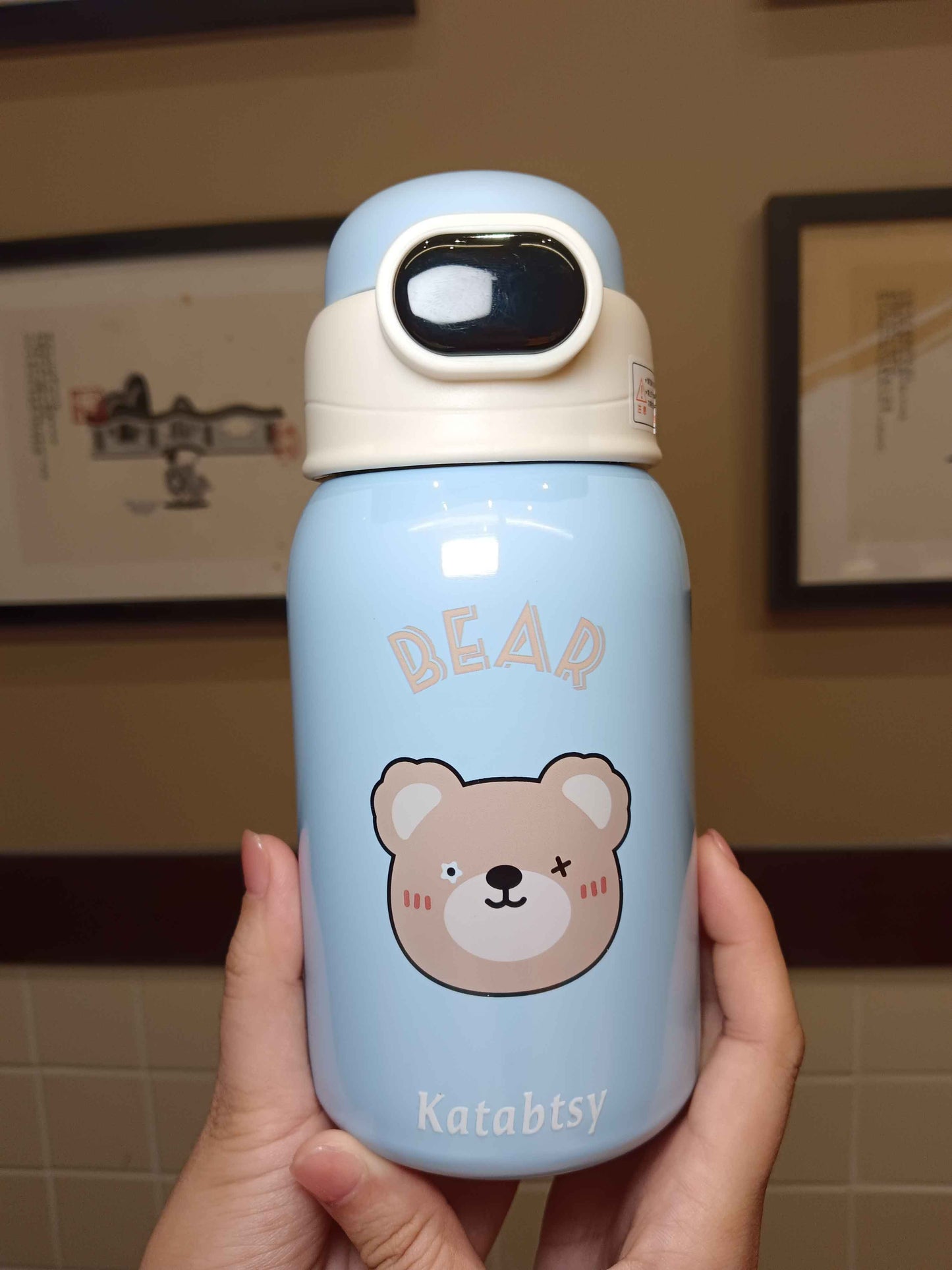 Little Bear Patterned Kids' Thermos Cup